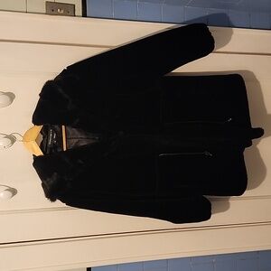 Donny Brook Faux fur coat with drawstring and hood